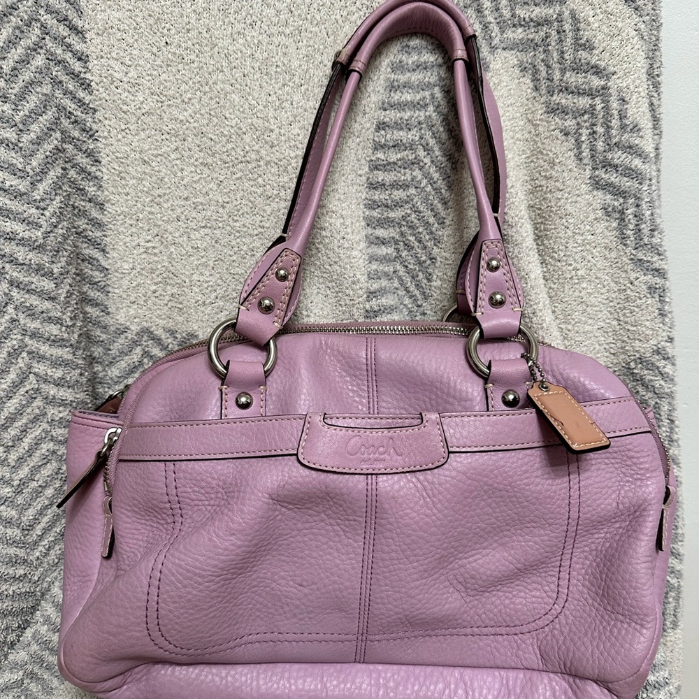 Coach Lilac Leather Shoulder Bag